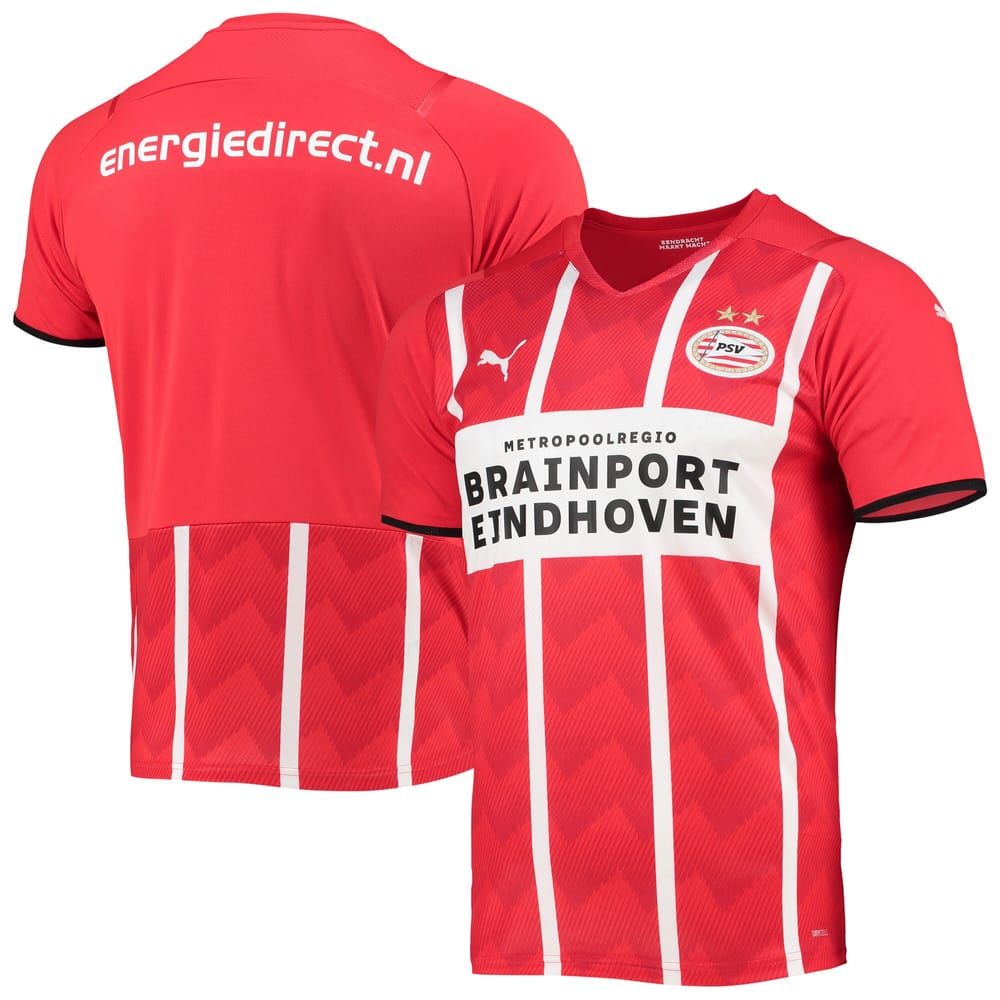 PSV Eindhoven Home Red/White Jersey Shirt 2021-22 for Men