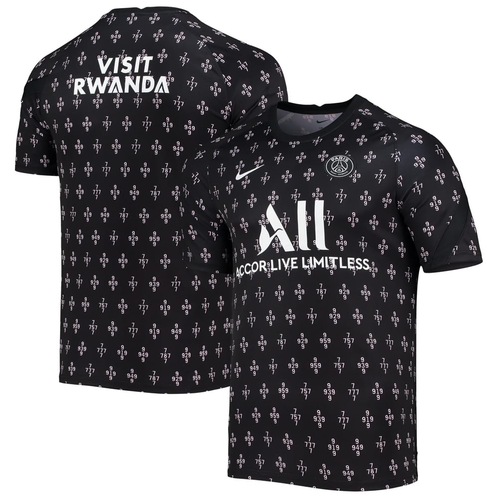 liefdadigheid tellen collegegeld Paris Saint-Germain Pre-Match Black Jersey Shirt 2021-22 for Men