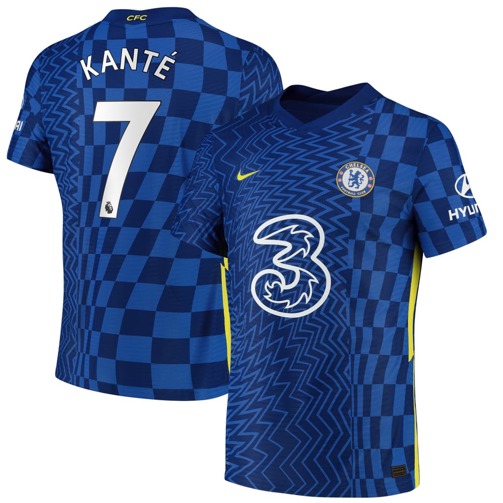 Chelsea Home Blue Jersey Shirt 2021-22 player N'Golo Kanté printing for Men