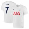 Tottenham Hotspur Home White Jersey Shirt 2021-22 player Son Heung-min printing for Men