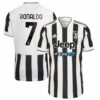 Juventus Home White Jersey Shirt 2021-22 player Cristiano Ronaldo printing for Men