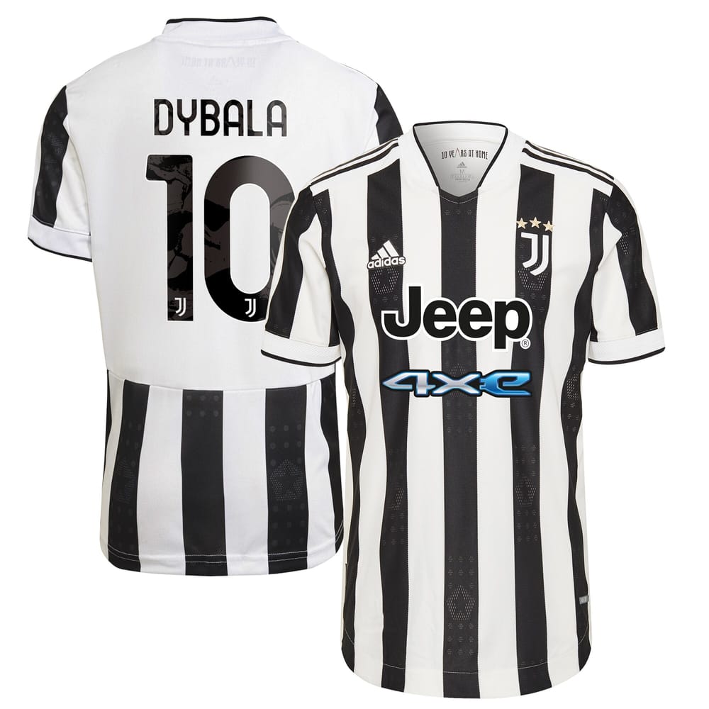 Juventus Home White Jersey Shirt 2021-22 player Paulo Dybala printing for Men