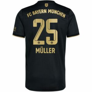 Bayern Munich Away Black Jersey Shirt 2021-22 player Thomas Müller printing for Men