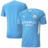 Manchester City Home Light Blue Jersey Shirt 2021-22 for Men