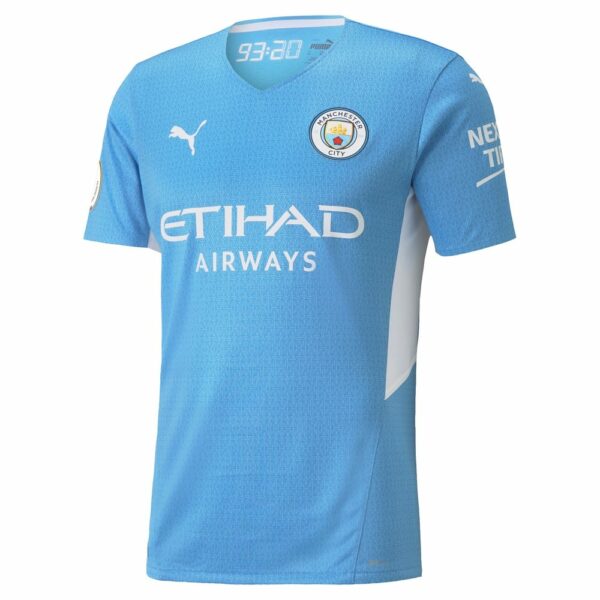 Manchester City Home Light Blue Jersey Shirt 2021-22 for Men