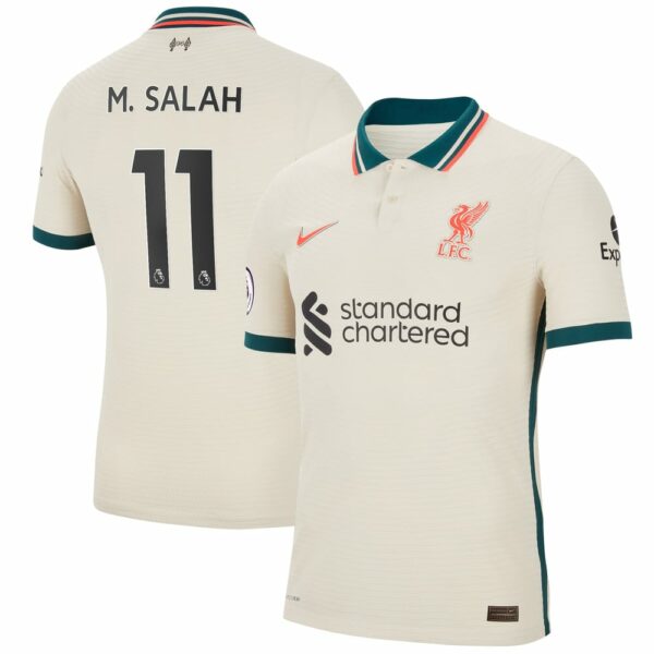 Liverpool Away Tan Jersey Shirt 2021-22 player Mohamed Salah printing for Men