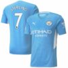 Manchester City Home Light Blue Jersey Shirt 2021-22 player Raheem Sterling printing for Men