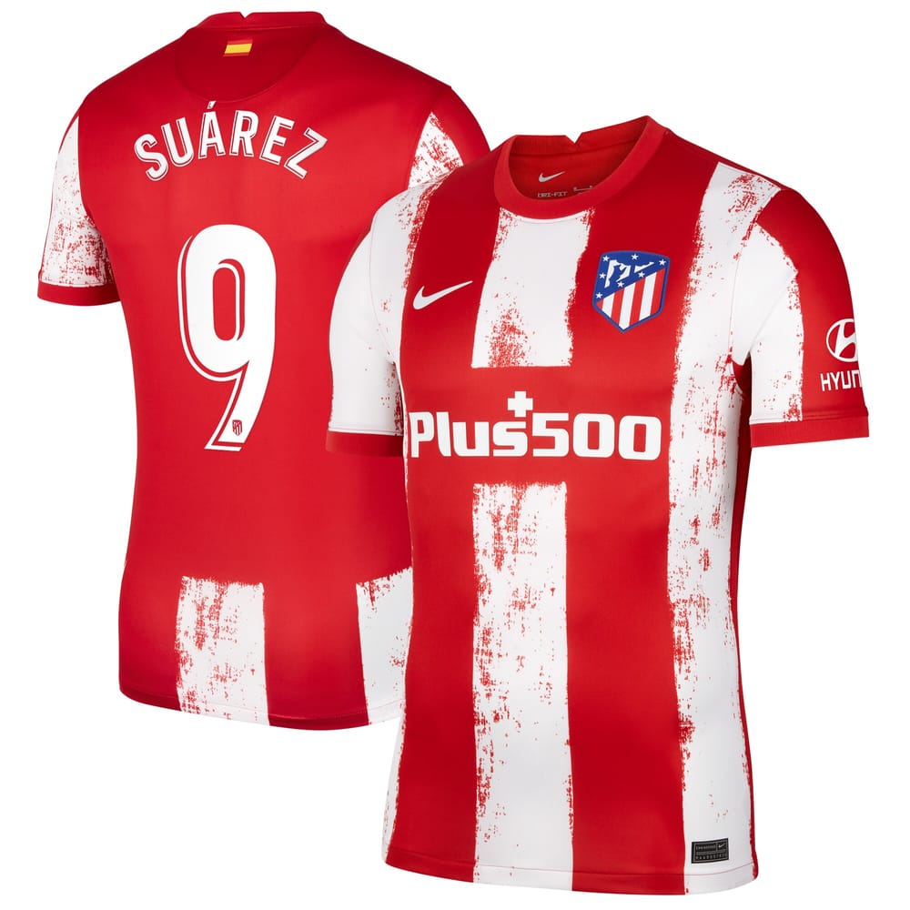 Atletico de Madrid Home Red Jersey Shirt 2021-22 player Luis Suárez printing for Men