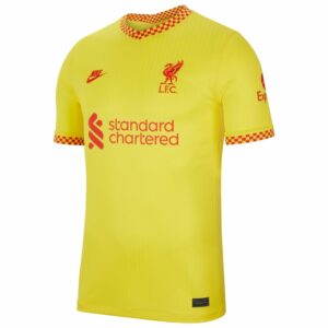 Liverpool Third Yellow Jersey Shirt 2021-22 player Virgil Van Dijk printing for Men