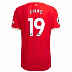 Manchester United Home Red Jersey Shirt 2021-22 player Amad Diallo printing for Men