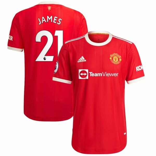 Manchester United Home Red Jersey Shirt 2021-22 player Daniel James printing for Men