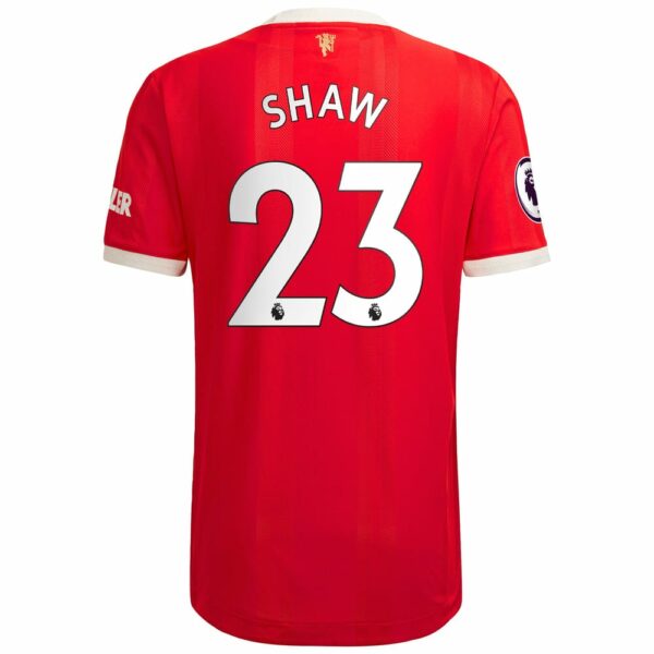 Manchester United Home Red Jersey Shirt 2021-22 player Luke Shaw printing for Men