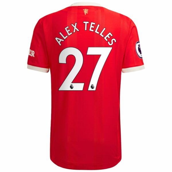 Manchester United Home Red Jersey Shirt 2021-22 player Alex Telles printing for Men
