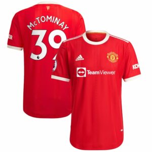 Manchester United Home Red Jersey Shirt 2021-22 player Scott McTominay printing for Men