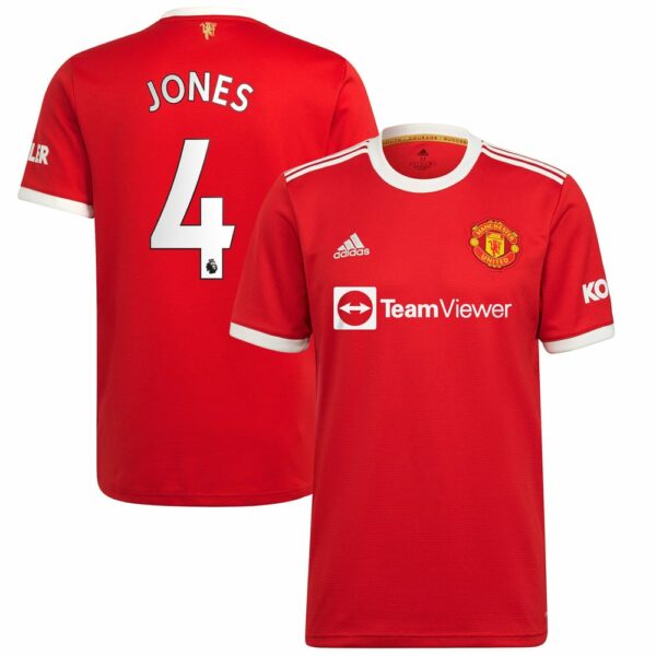 Manchester United Home Red Jersey Shirt 2021-22 player Phil Jones printing for Men