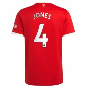 Manchester United Home Red Jersey Shirt 2021-22 player Phil Jones printing for Men