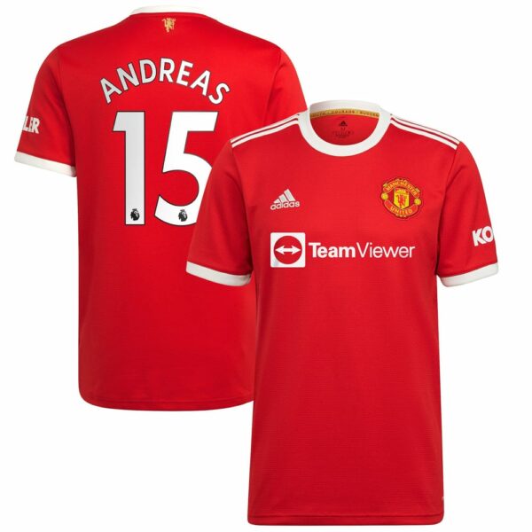 Manchester United Home Red Jersey Shirt 2021-22 player Andreas Pereira printing for Men