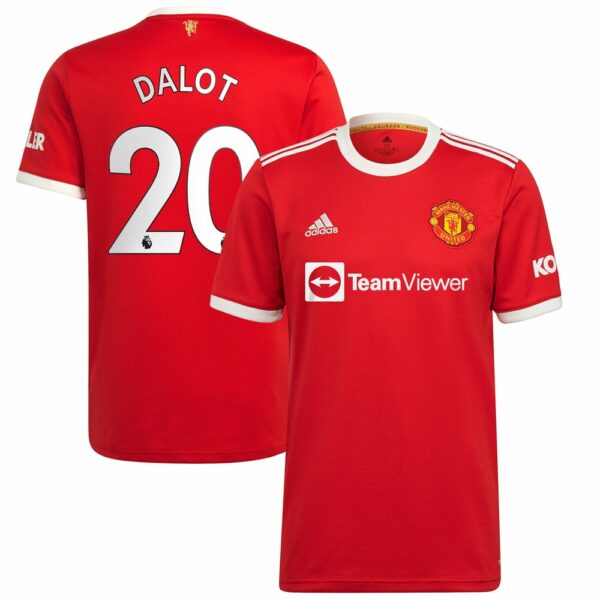 Manchester United Home Red Jersey Shirt 2021-22 player Diogo Dalot printing for Men