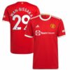 Manchester United Home Red Jersey Shirt 2021-22 player Aaron Wan-Bissaka printing for Men