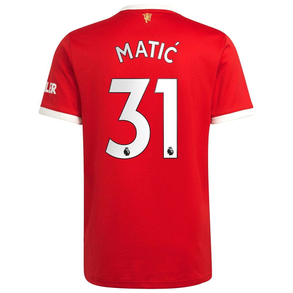 Manchester United Home Red Jersey Shirt 2021-22 player Nemanja Matic printing for Men