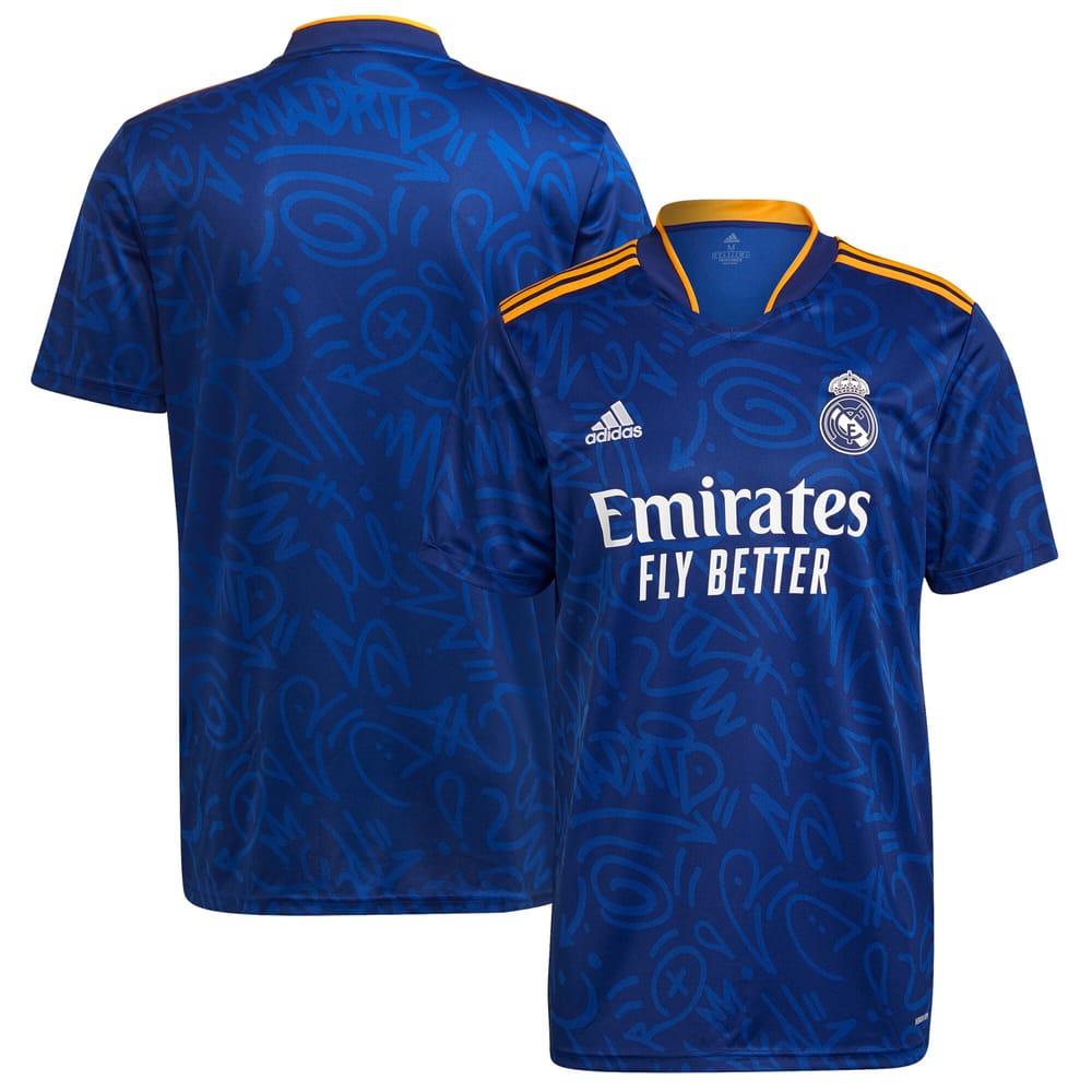 Real Madrid Away Blue Jersey Shirt 2021-22 for Men