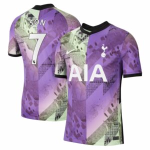Tottenham Hotspur Third Purple Jersey Shirt 2021-22 player Son Heung-min printing for Men