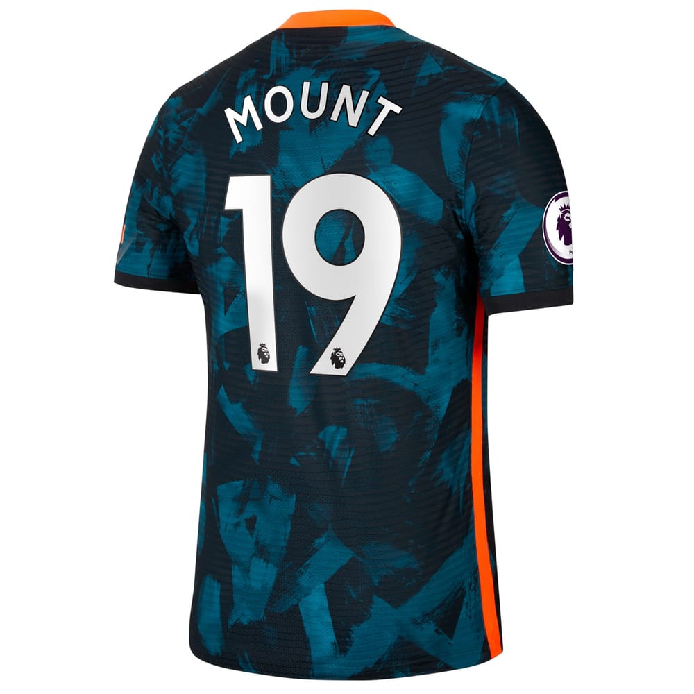 Chelsea Third Blue Jersey Shirt 2021-22 player Mason Mount printing for Men