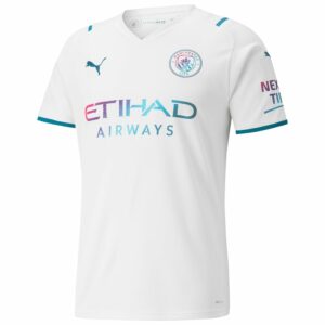 Manchester City Away White Jersey Shirt 2021-22 for Men