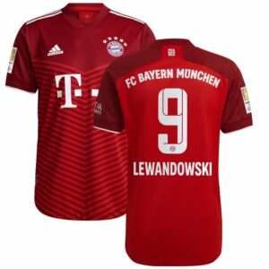 Bayern Munich Home Red Jersey Shirt 2021-22 player Robert Lewandowski printing for Men