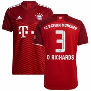 Bayern Munich Home Red Jersey Shirt 2021-22 player Omar Richards printing for Men
