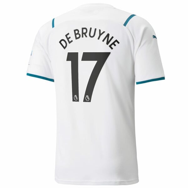 Manchester City Away White Jersey Shirt 2021-22 player Kevin De Bruyne printing for Men