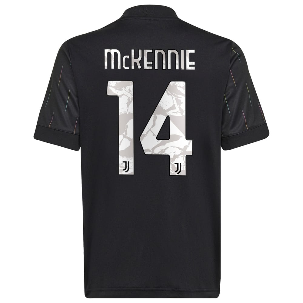 Juventus Away Black Jersey Shirt 2021-22 player Weston McKennie printing for Men