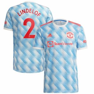 Manchester United Away White Jersey Shirt 2021-22 player Victor Lindelof printing for Men