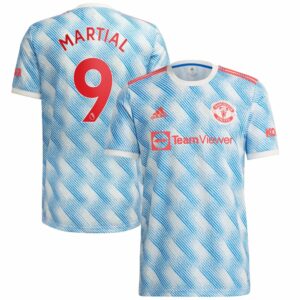 Manchester United Away White Jersey Shirt 2021-22 player Anthony Martial printing for Men