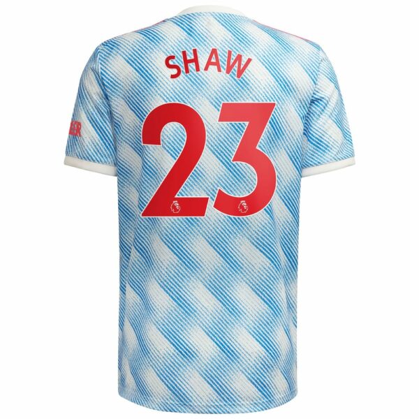 Manchester United Away White Jersey Shirt 2021-22 player Luke Shaw printing for Men