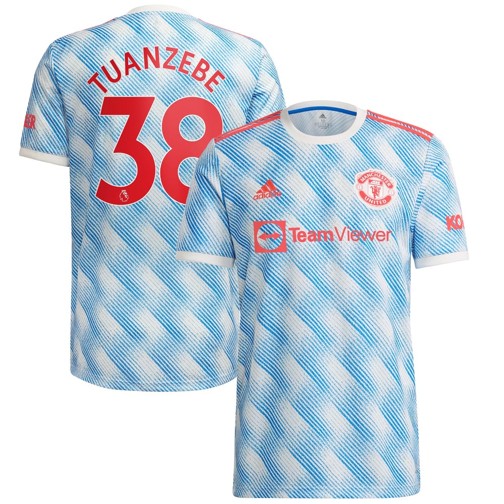 Manchester United Away White Jersey Shirt 2021-22 player Axel Tuanzebe printing for Men