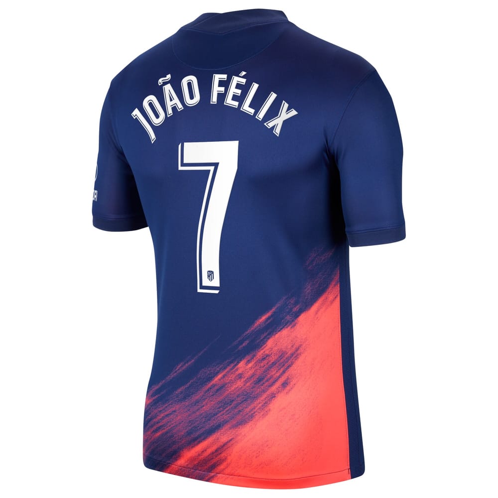 Atletico de Madrid Away Blue Jersey Shirt 2021-22 player João Félix printing for Men