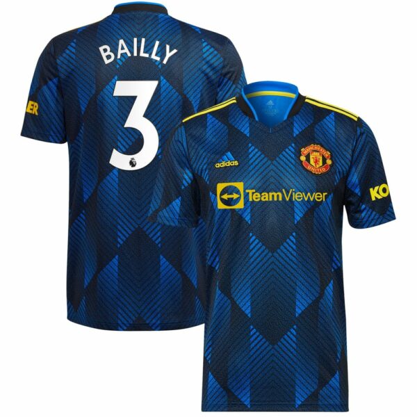 Manchester United Third Blue Jersey Shirt 2021-22 player Eric Bailly printing for Men