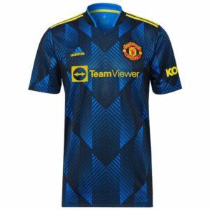 Manchester United Third Blue Jersey Shirt 2021-22 player Anthony Martial printing for Men
