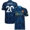 Manchester United Third Blue Jersey Shirt 2021-22 player Diogo Dalot printing for Men
