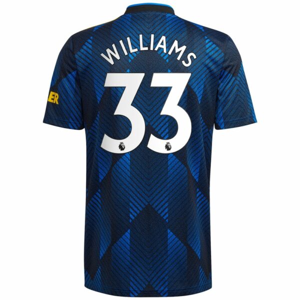 Manchester United Third Blue Jersey Shirt 2021-22 player Brandon Williams printing for Men