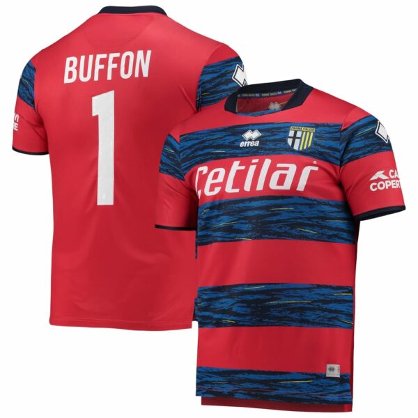 Parma Calcio 1913 Goalkeeper Red/Blue Jersey Shirt 1913 player Gianluigi Buffon printing for Men