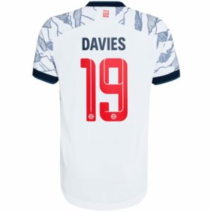 Bayern Munich Third White Jersey Shirt 2021-22 player Alphonso Davies printing for Men