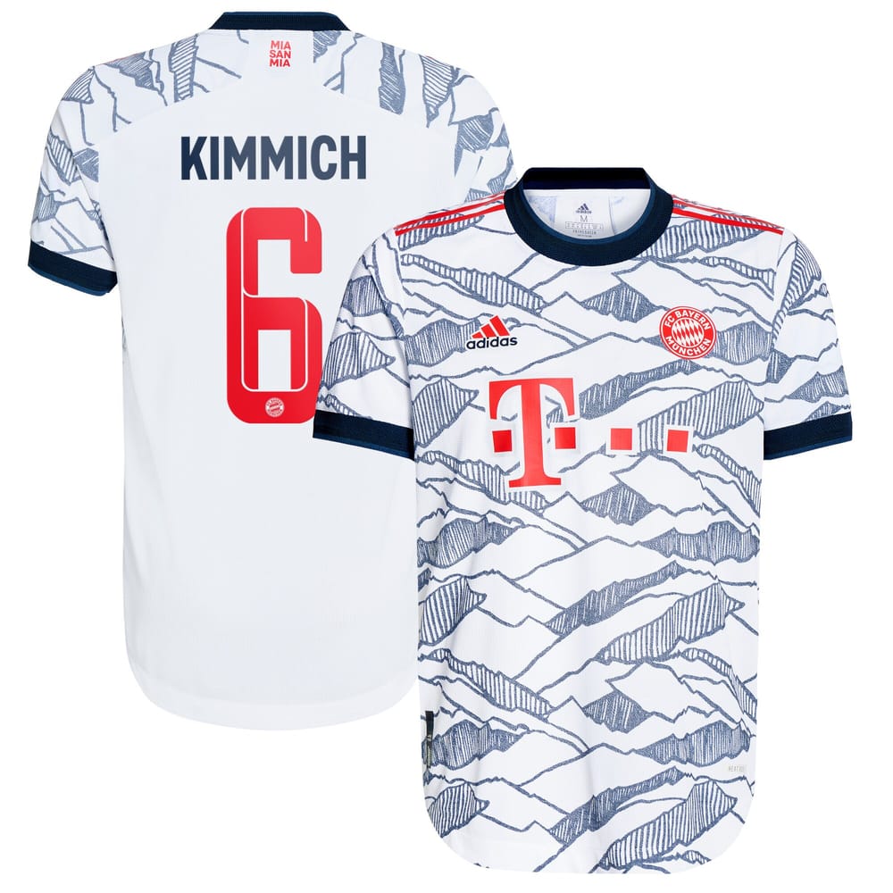 Bayern Munich Third White Jersey Shirt 2021-22 player Joshua Kimmich printing for Men