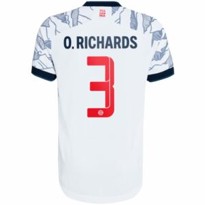 Bayern Munich Third White Jersey Shirt 2021-22 player Omar Richards printing for Men