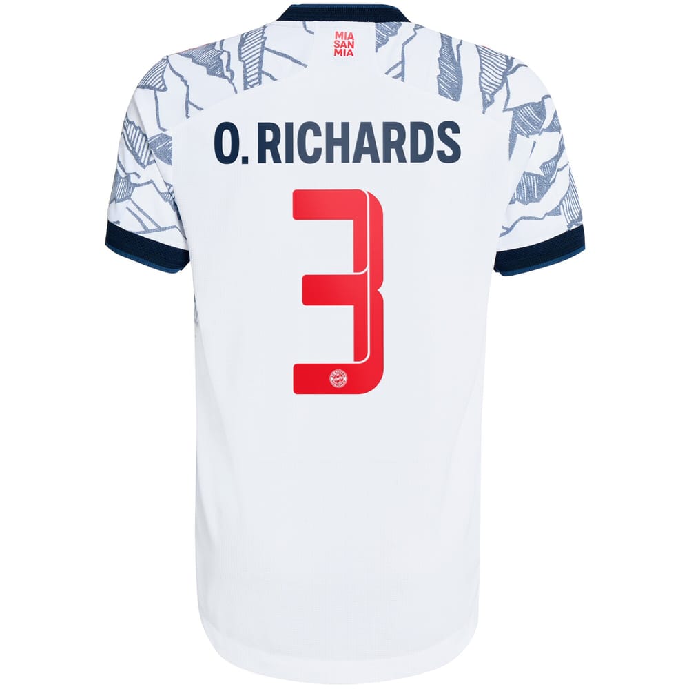 Bayern Munich Third White Jersey Shirt 2021-22 player Omar Richards printing for Men