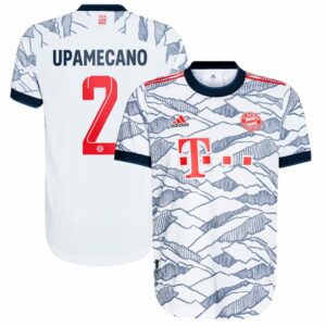 Bayern Munich Third White Jersey Shirt 2021-22 player Dayot Upamecano printing for Men