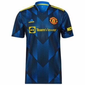 Manchester United Third Blue Jersey Shirt 2021-22 player Raphaël Varane printing for Men