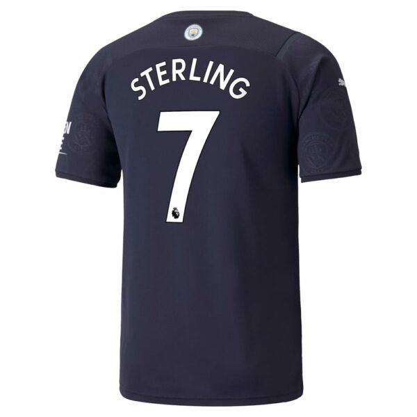 Manchester City Third Navy Jersey Shirt 2021-22 player Raheem Sterling printing for Men