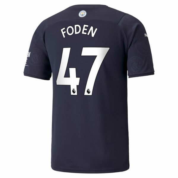 Manchester City Third Navy Jersey Shirt 2021-22 player Phil Foden printing for Men